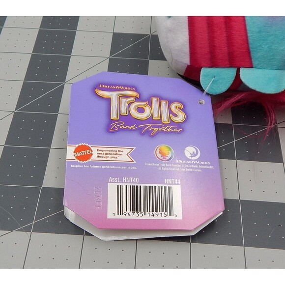 Mattel Trolls Band Together Hairmony Mixers Floyd Sound Plush Stuffed 6 In Tags - Picture 7 of 7